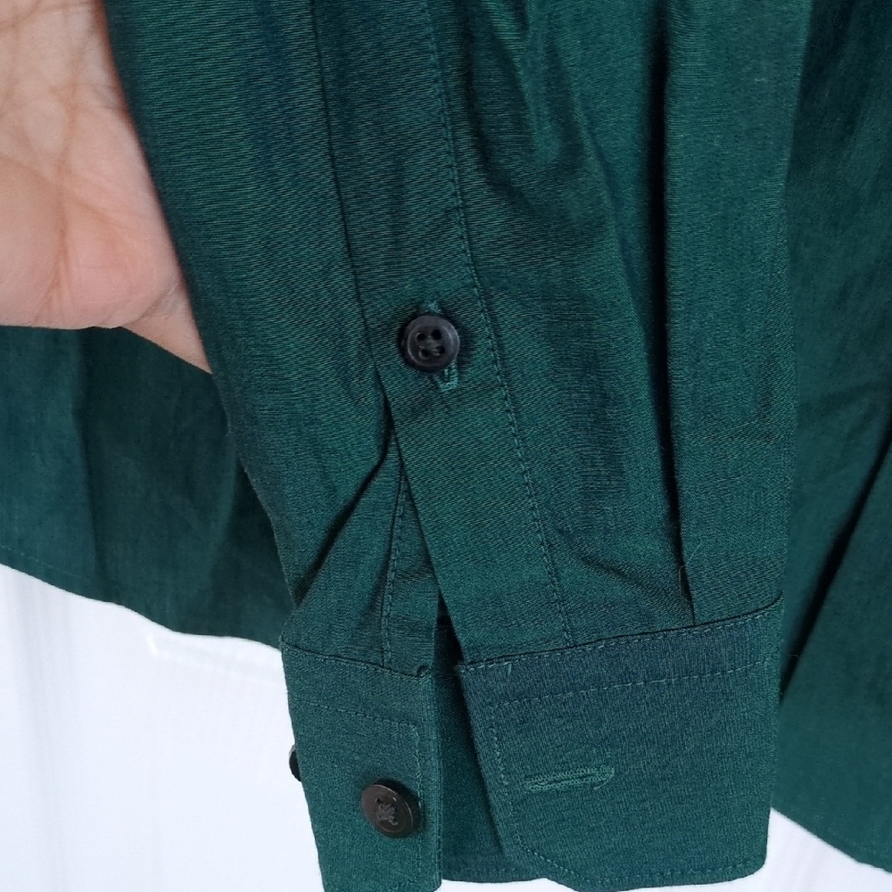 Express 1MX Fitted Shirt in Teal - Picture 3 of 5